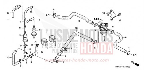 COMMANDE INJECTION D'AIR SOUPAPE VT750CA6 de 2006